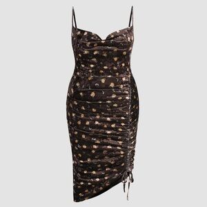 Cider / 1XL / Velvet Dress